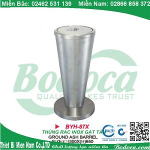 Thùng rác trang trí inox nắp bập bênh BYH-87X