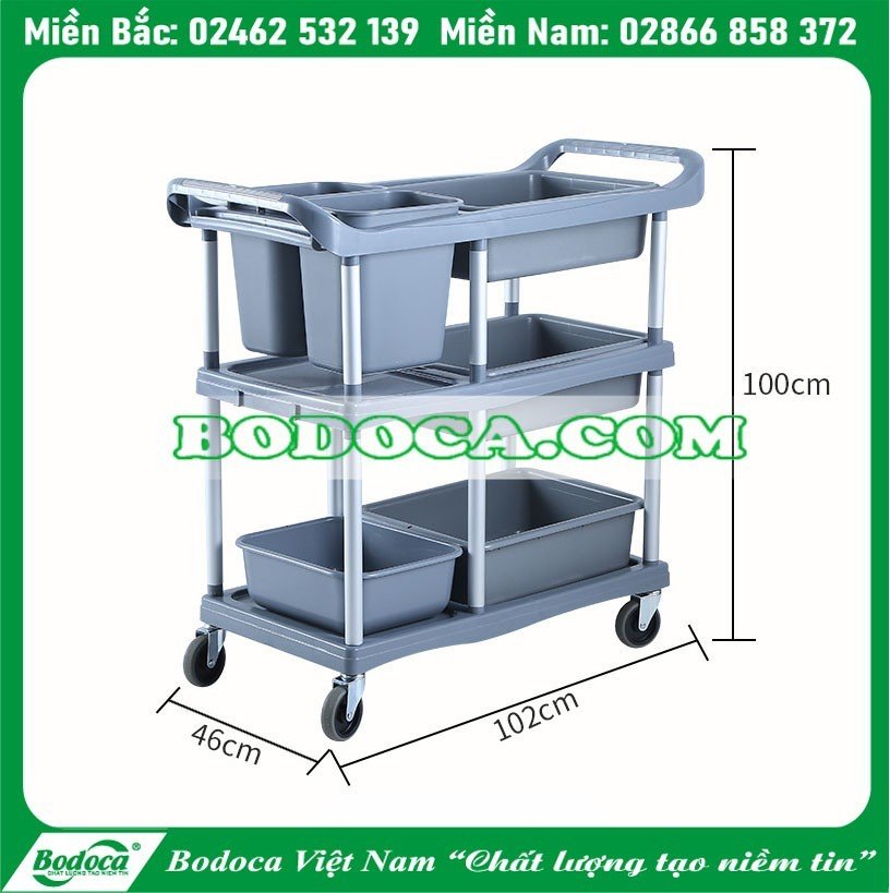 Xe đẩy thu gom bát đĩa AF08183 Bodoca